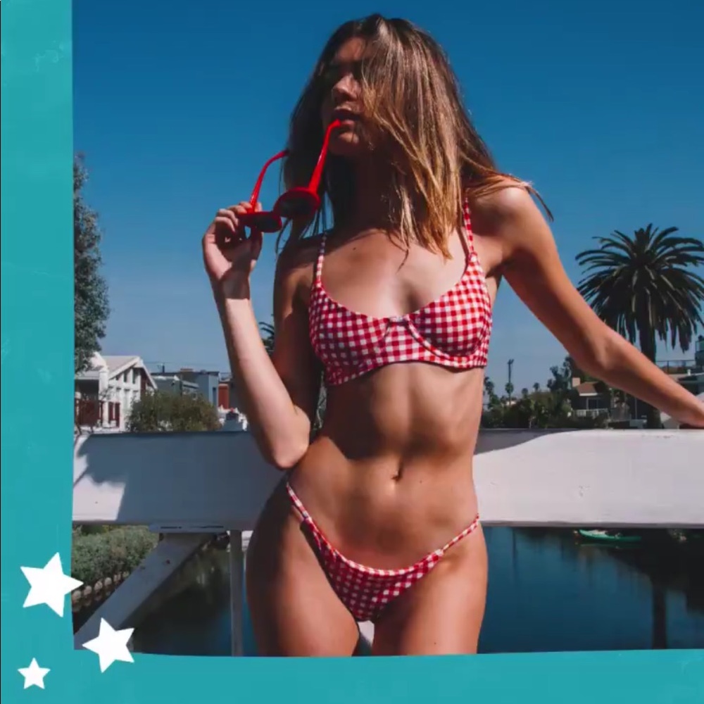 Cherry gingham bikini (NWT)